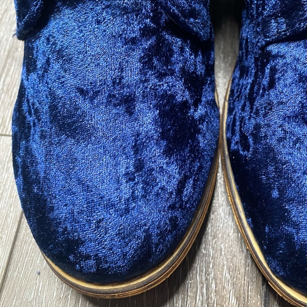 Catherine Malandrino Women’s Velvet Blue Booties Size 7.5 - Picture 11 of 16